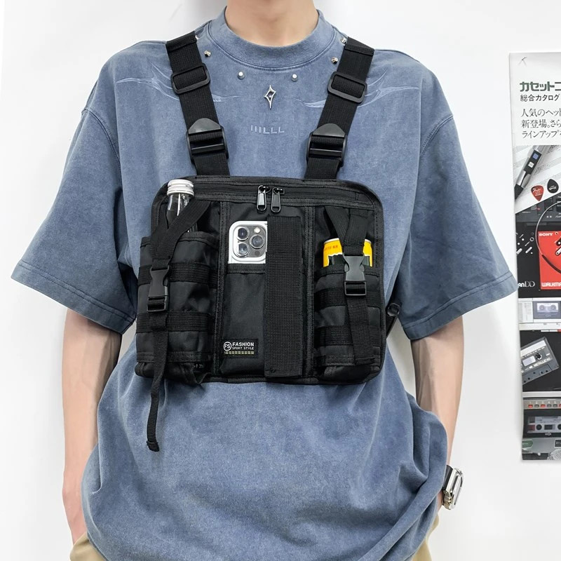 Tactical Chest Rig Bag Hip Hop Streetwear Vest Bag Unisex Chest Pack Adjustable