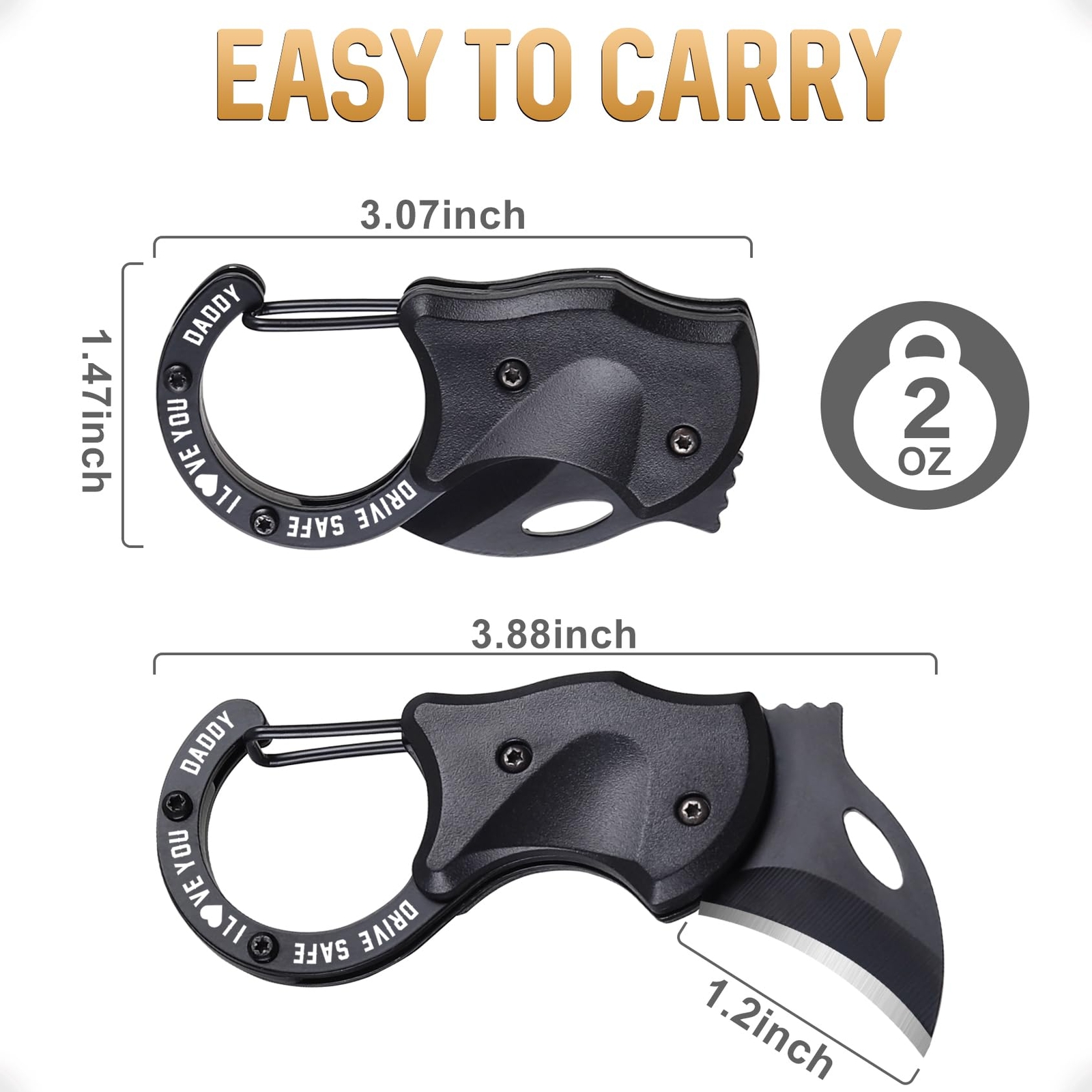 Gifts for Dad - EDC Box Cutter for Camping, Hiking, Fishing & More