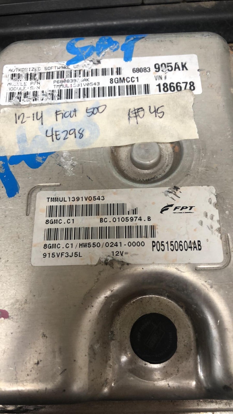 P05150604AB Fiat 500 ecm ecu 2012-2014 computer