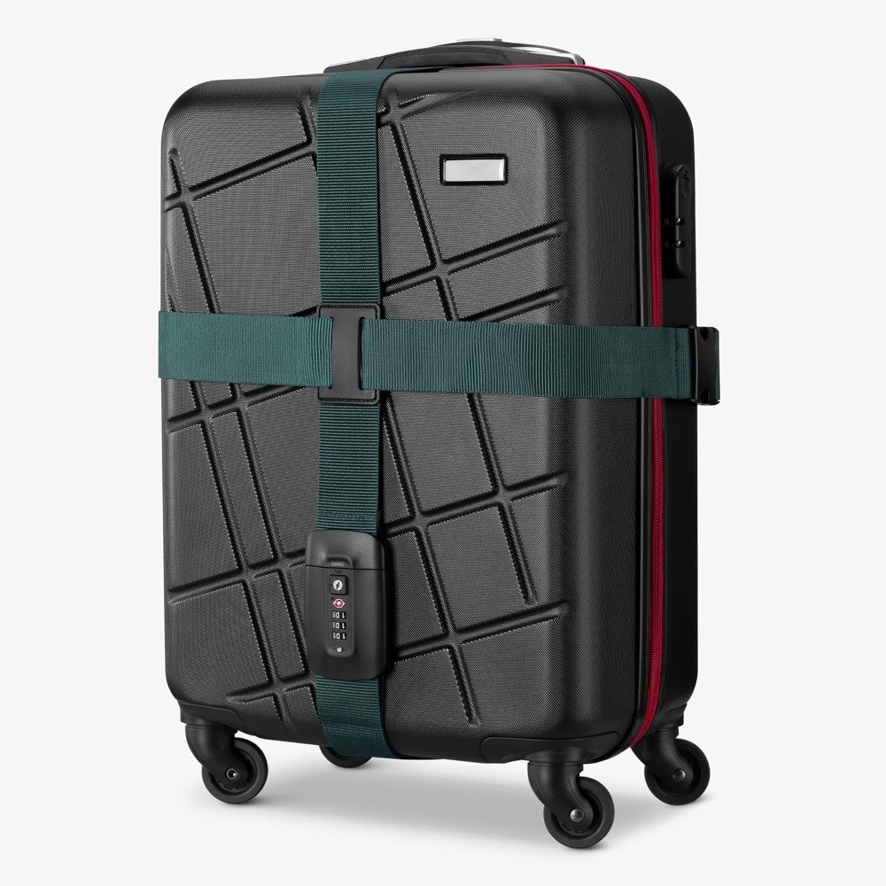 Navaris TSA Luggage Strap - Secure Adjustable Strap with Combination Lock