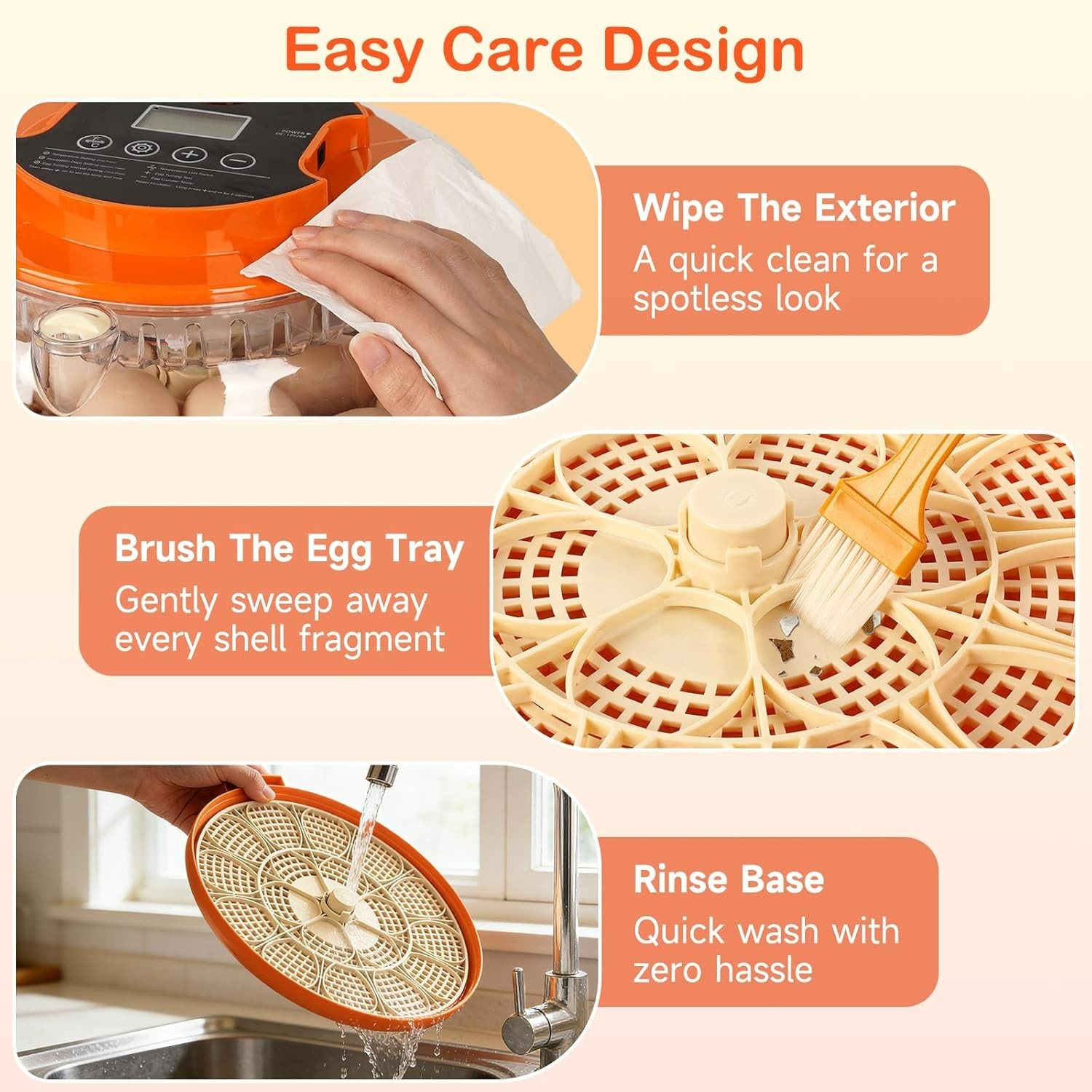 Professional Grade Egg Hatcher with Smart Turning and Humidity Control - 18 Eggs