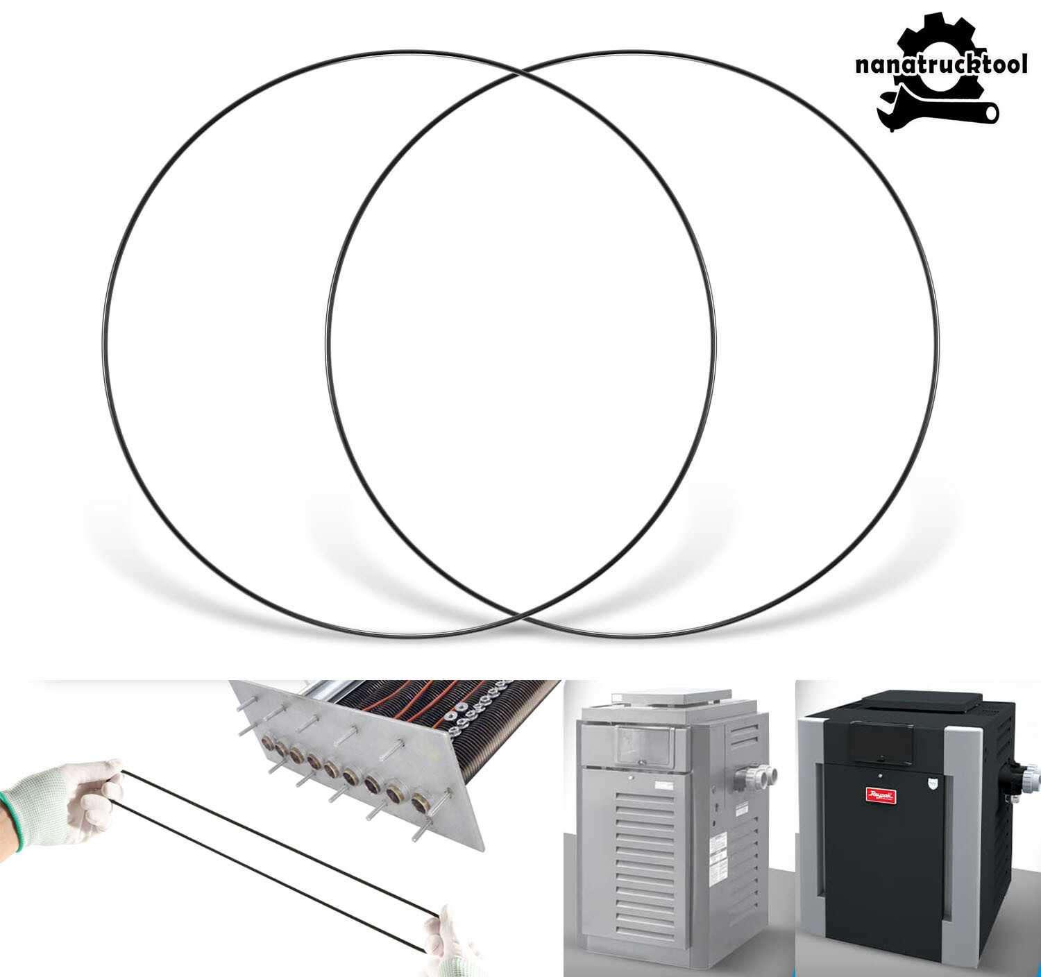 For Raypak Heater Heat Exchanger Pool Heater O-Ring Gasket 006713F 185-405 2Pack
