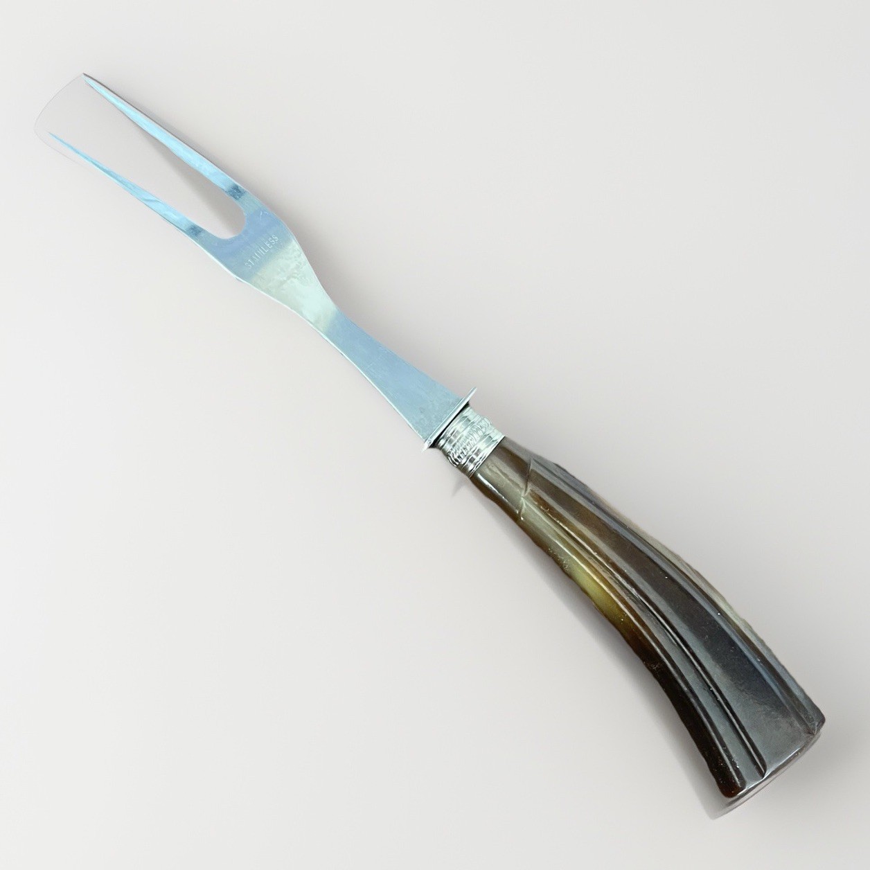 VIntage bakelight carving Fork 10.25”