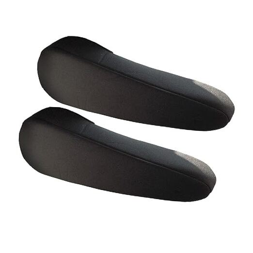 Flat Cloth Fabric Semi-Universal Fit, One Pair Black Armrest Cover