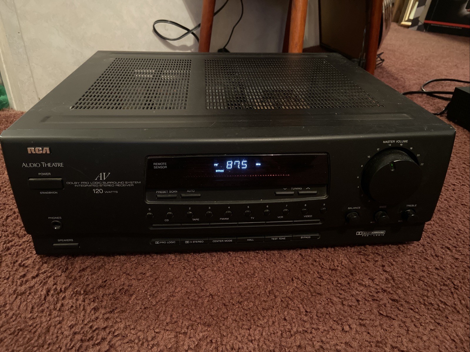 RCA Surround Sound Home Theater System RV-9900A Receiver120 Watts Tested Working