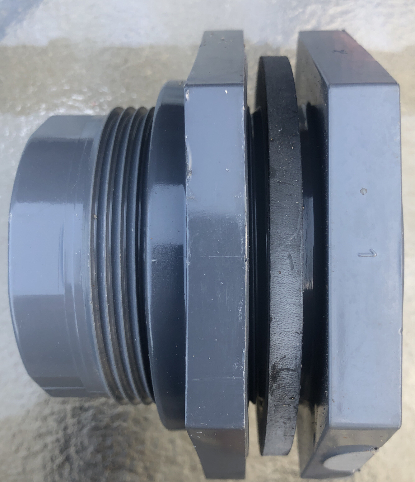 HAYWARD BF10200TXT Bulkhead Plastic Valve Fitting 2" PVC BB5