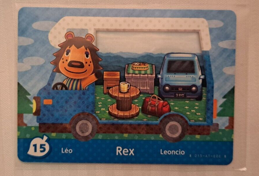 Rex - 15 - RV Welcome Series  - Authentic Animal Crossing Amiibo Card