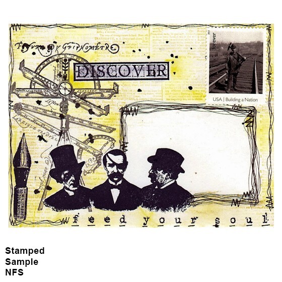 Mounted Rubber Stamp, DICTIONARY PAGE, Background Stamp, Collage, Mixed Media