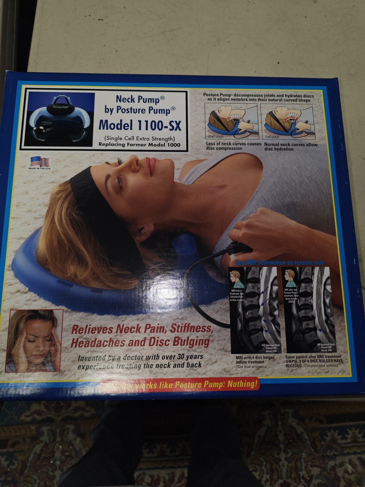 Posture Pump 1100-SX Neck Disc Hydrator Cervical Spine Therapy Pain Relief