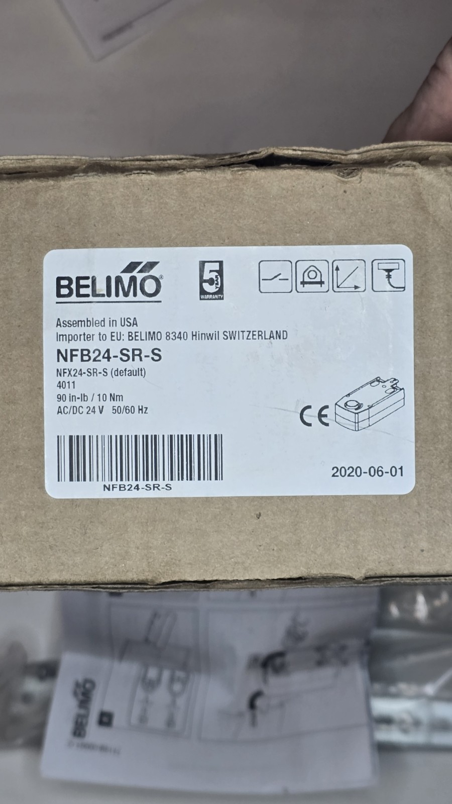 Belimo NFB24-SR 24V Spring Return Damper Actuator