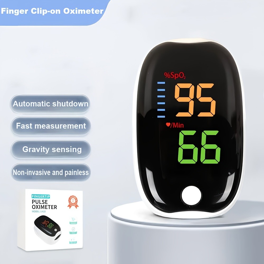 Finger Pulse Oximeter Heart Rate Blood Oxygen Saturation Monitor SpO2 PR Measure