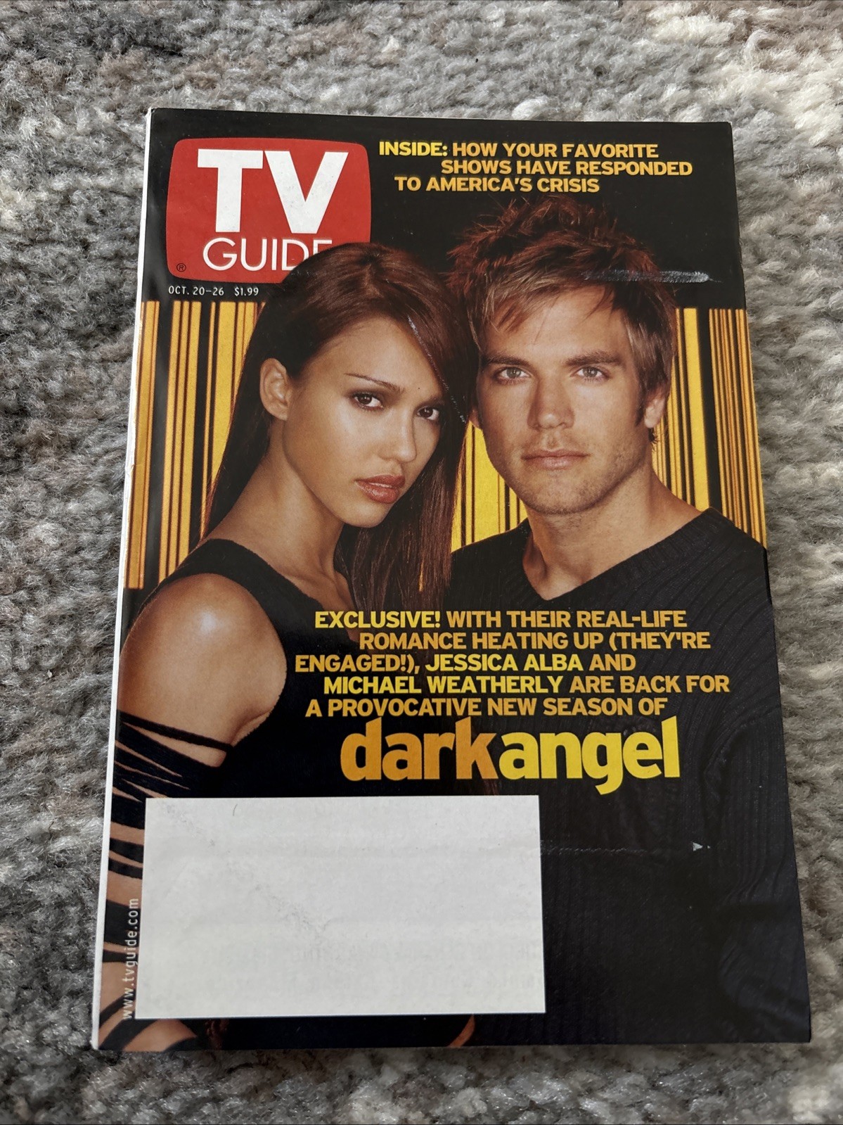 2001 TV GUIDE Oct. 20-26 Dark Angel NO LABEL