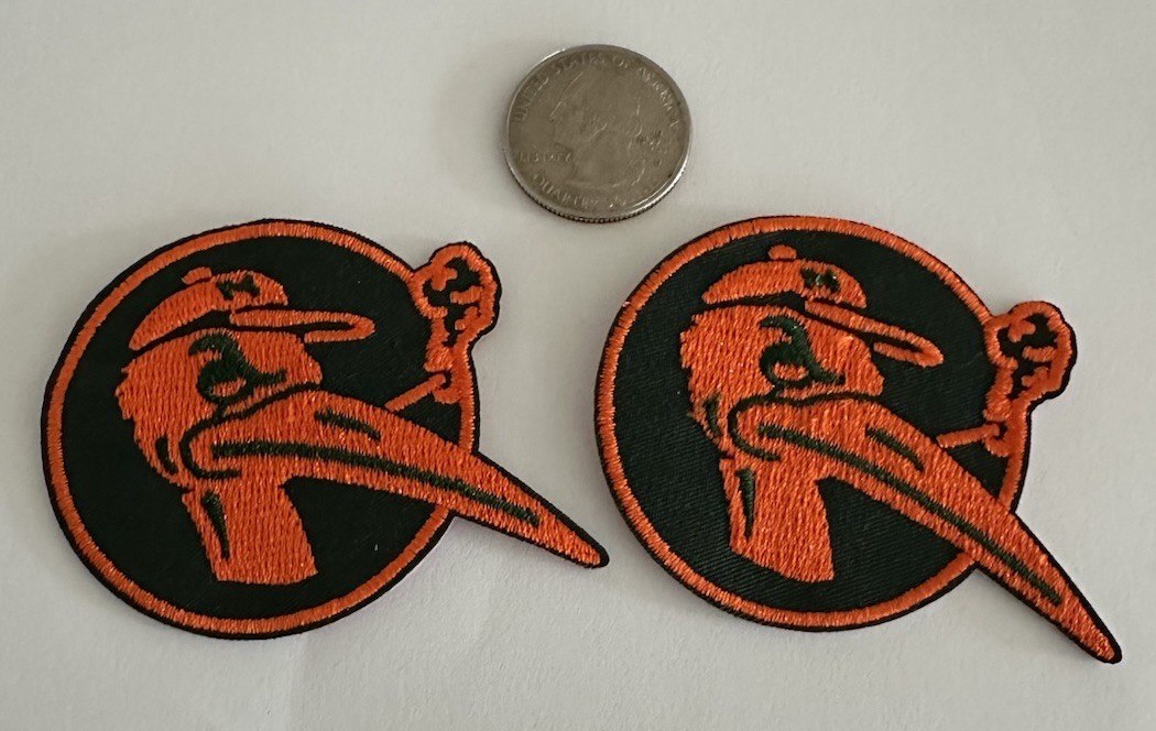 (2)-University Of Miami Hurricanes  Embroidered Iron On Patches 2.5” X 2.25”