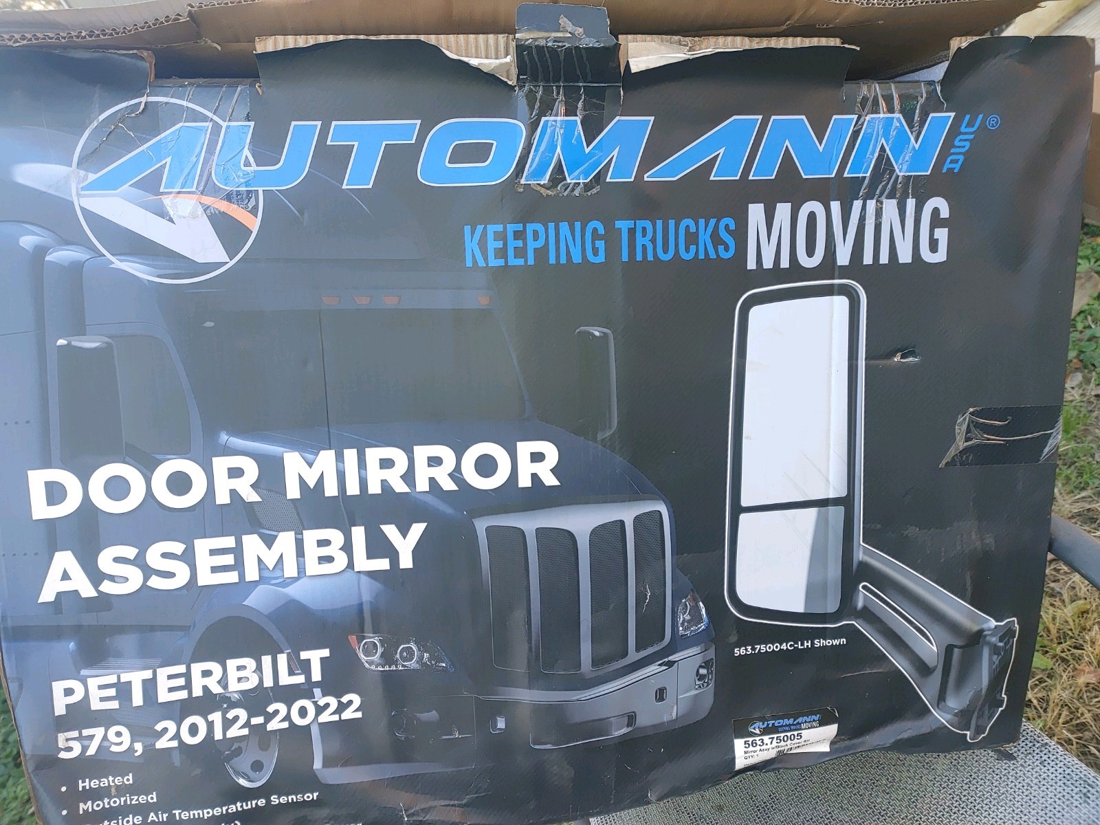 Automann Mirror 563.75005 RH Mirror Assembly Fits Peterbilt 579