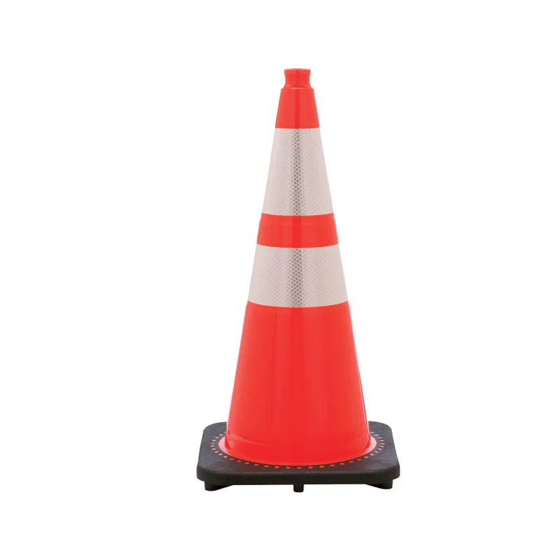 100 Qty Bulk 28” Orange Traffic Cones 7lb Base w/Reflective Collars MUTCD