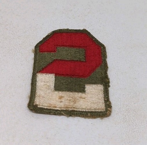 WWII US Army Shoulder Patch 2nd Unit Embroidered Vintage