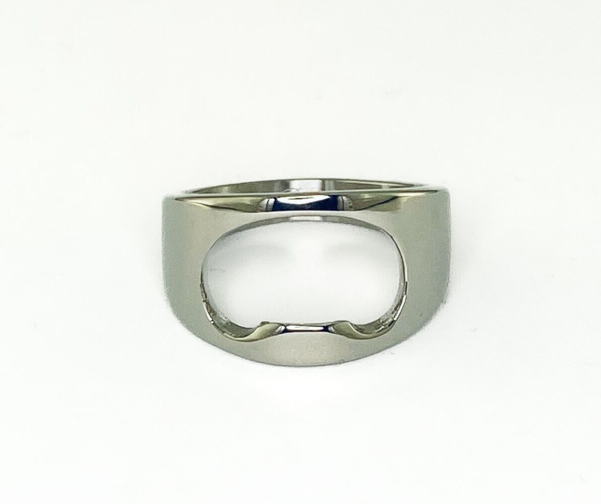 Mens Stainless Steel Bottle Opener Ring