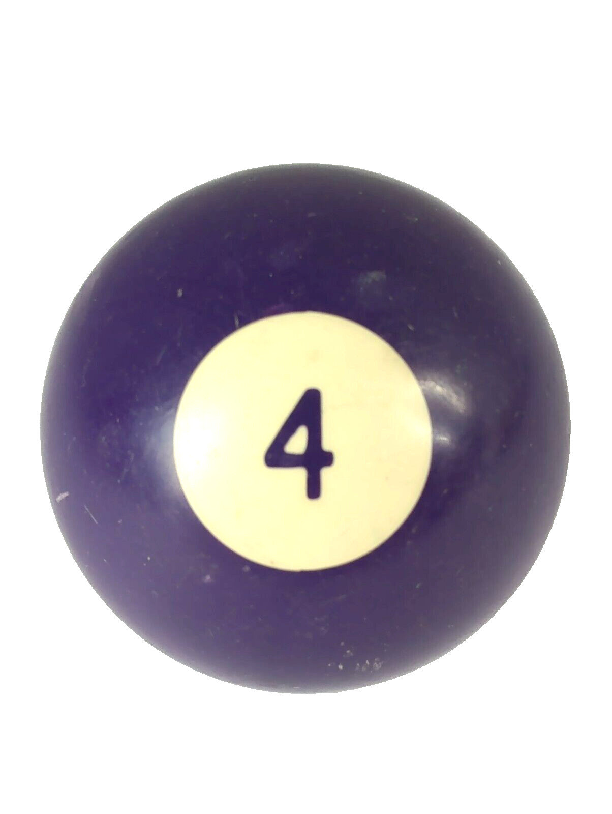 Vintage #4 POOL BALL - Solids Purple - Favorite Lucky # Make Into Shift Knob