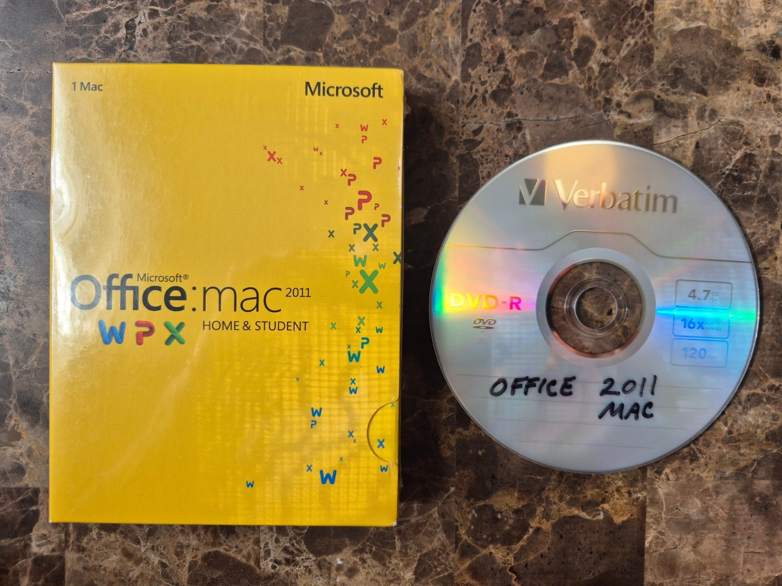 NEW SEALED Microsoft Office MAC 2011 for 1 PC With Backup Install DVD