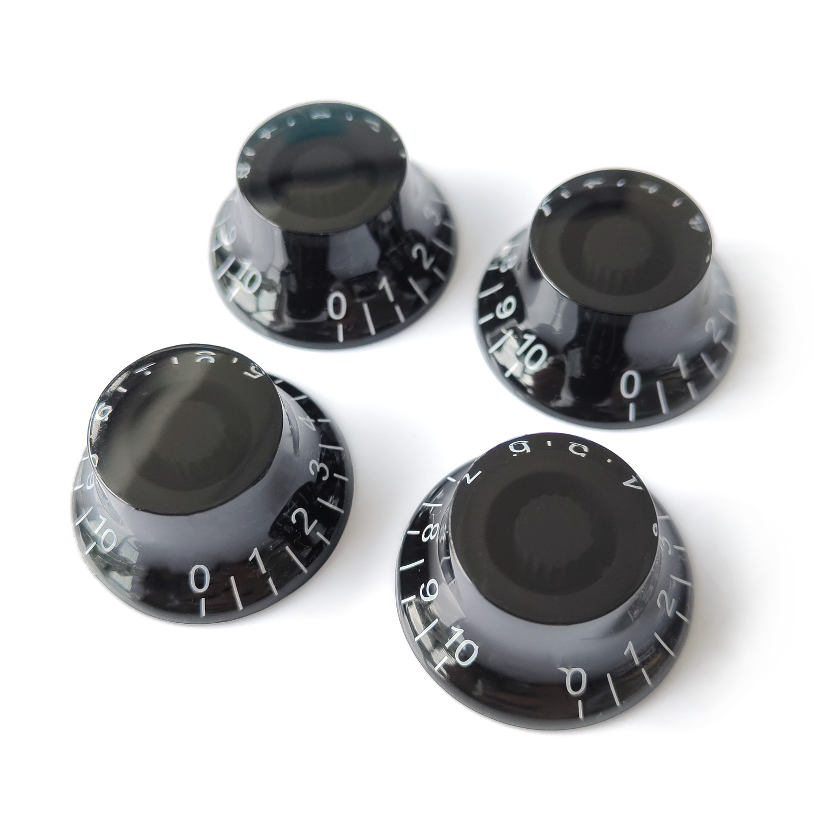 Guitar Control Knobs Top Hat knobs Volume Tone 18/24 Spline - Les Paul Gibson SG