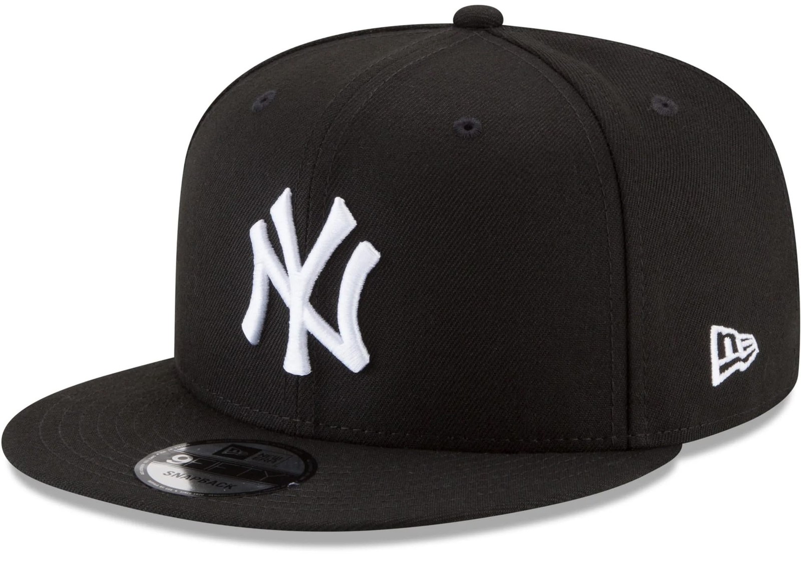 New Era Unisex-Adult MLB 9Fifty Black White Primary Logo Adjustable Snapback ...
