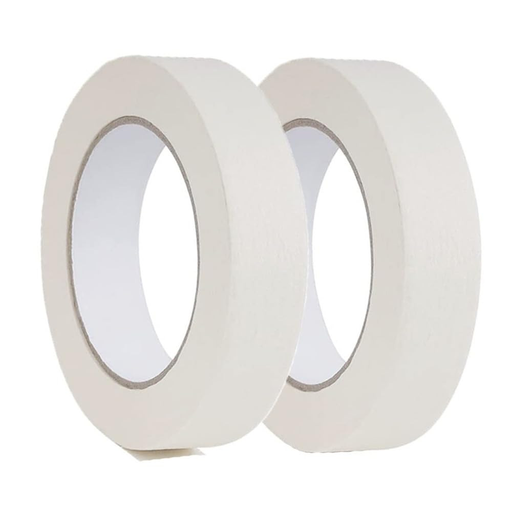 Masking Tape 1 Inch X 55 Yards X 2 Rolls, 300FT Total, Beige White Painters Tape