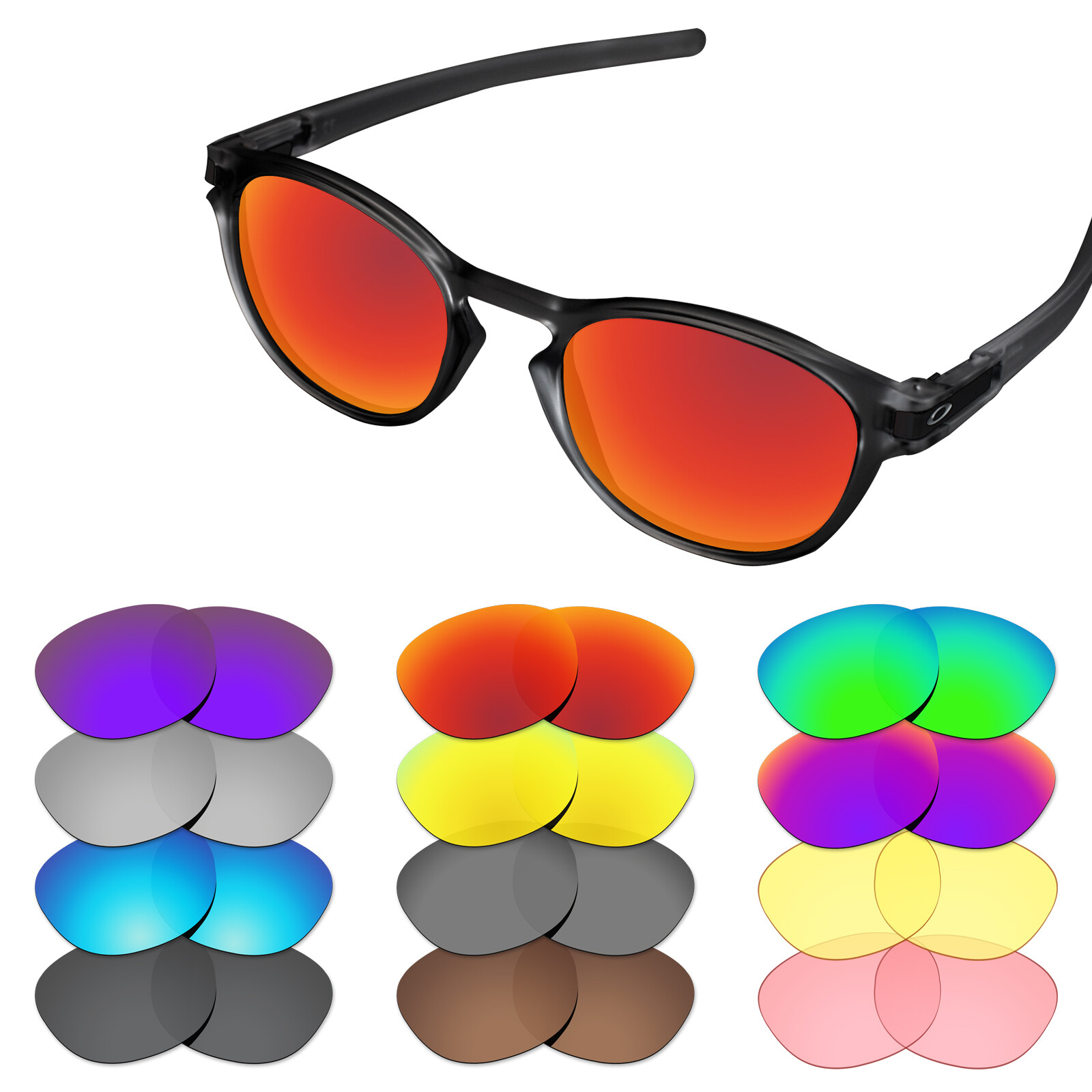 EYAR Polarized Replacement Lenses for-Oakley Latch 009265-53mm Sunglass