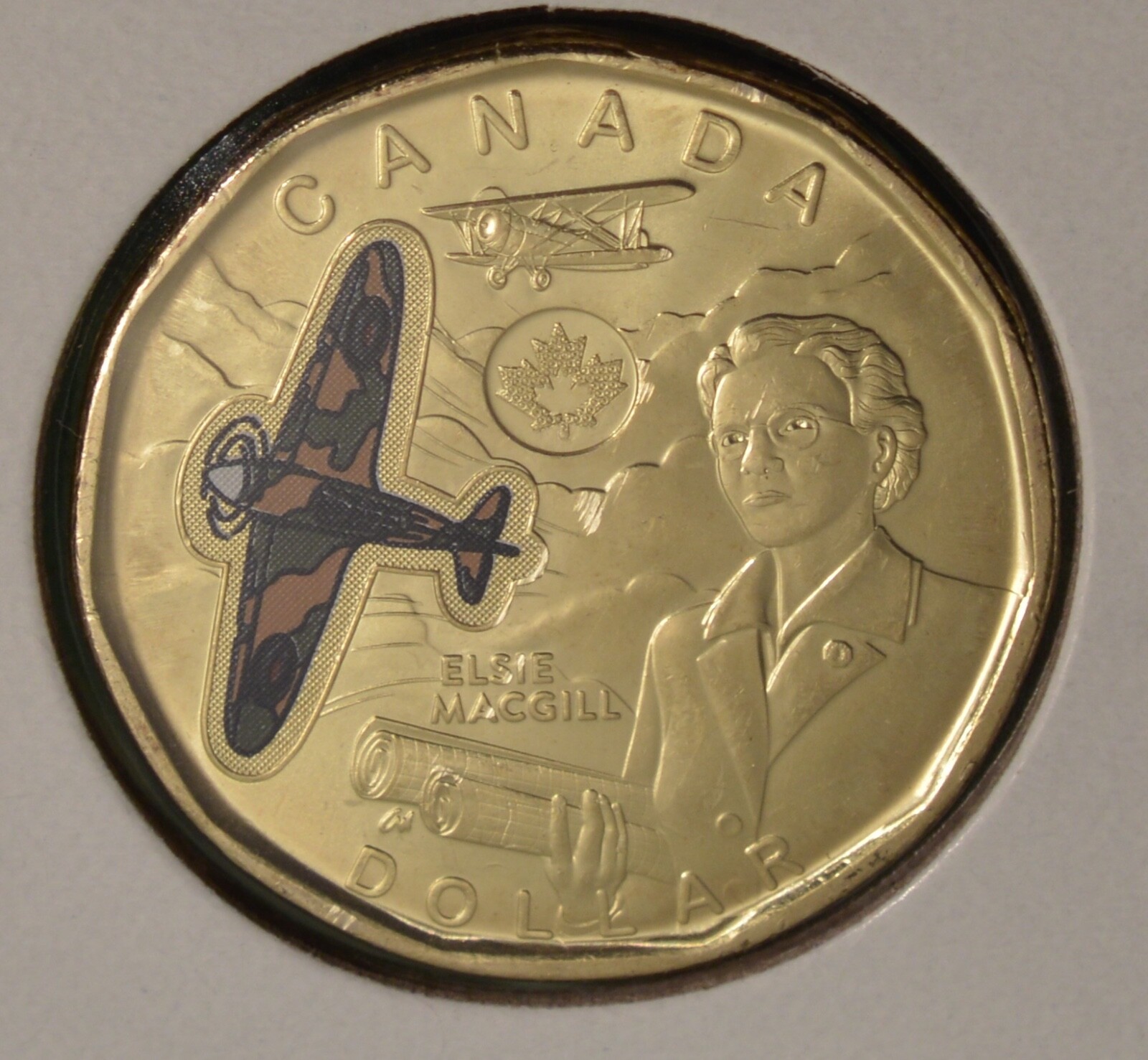 2023 Canada $1 Dollar - Honouring Elsie MacGill - COLORED -   🇨🇦🇨🇦