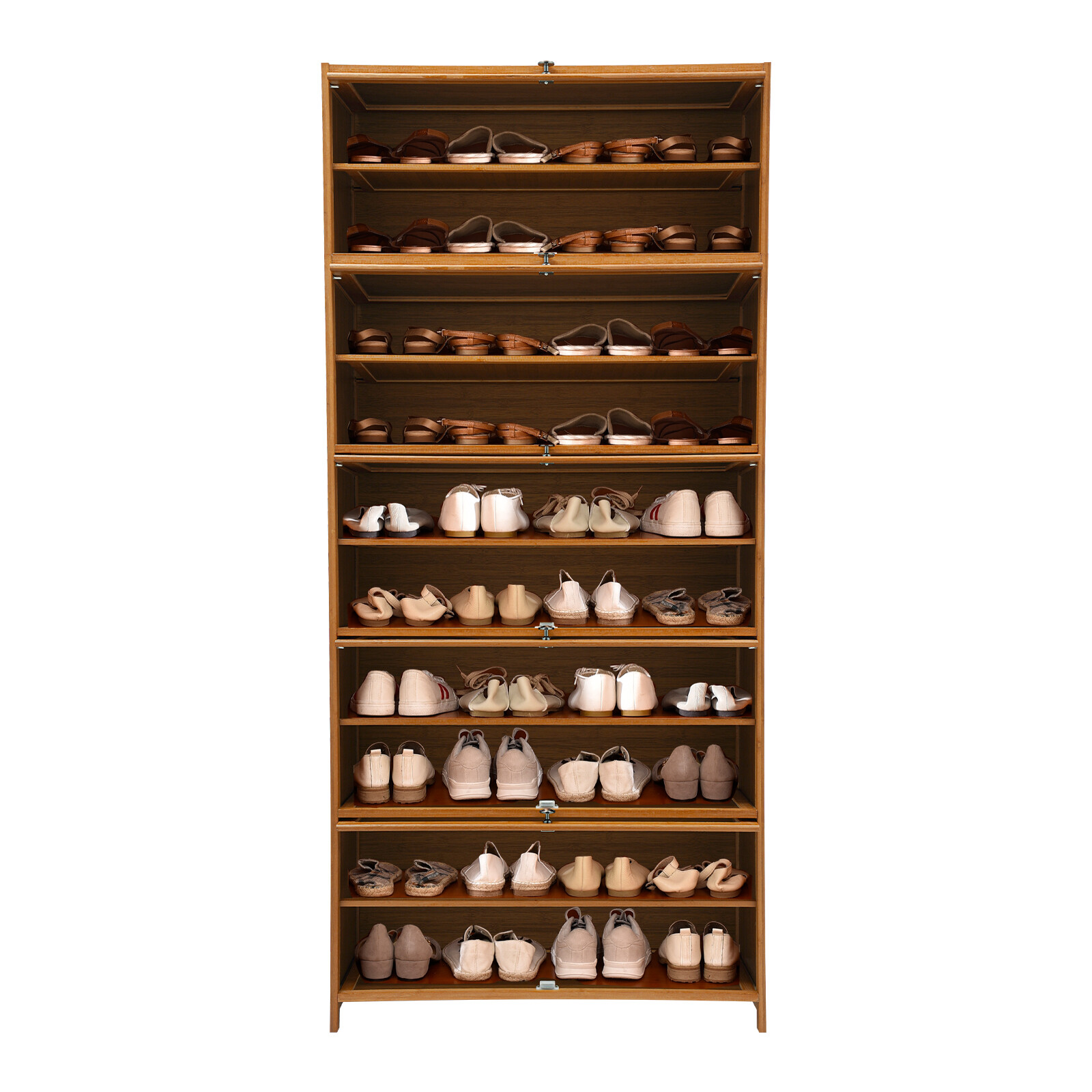 11-Tier 67" Tall Shoe Storage Cabinet Sneaker Organizer Rack for Home Entryway