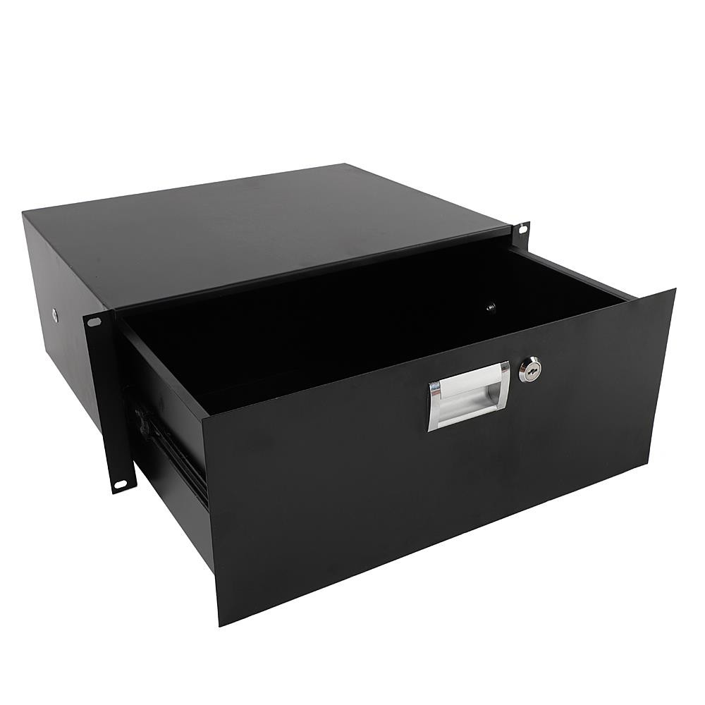 Glarry Rack Mount DJ 19" Rack Road Case Equipment Deep Drawer Locking 4U