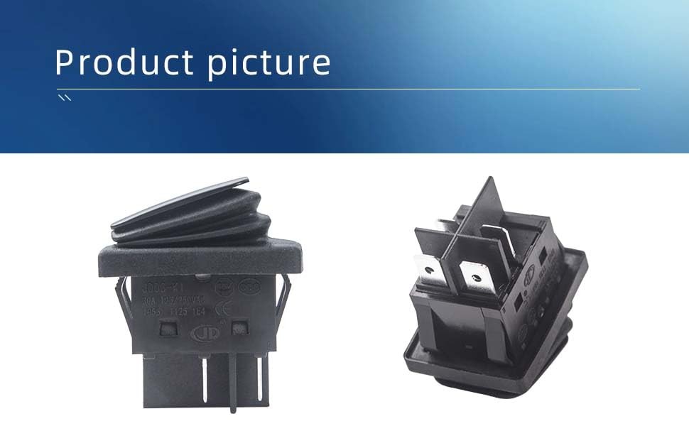 2 PCS KCD4 IP65 Waterproof Rocker Switch 30A 4Pin On/Off Button DC36V