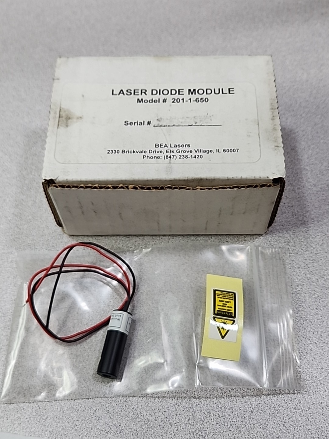 BEA LASER DIODE MODULE. MODEL 201-1-650 (BRAND NEW)