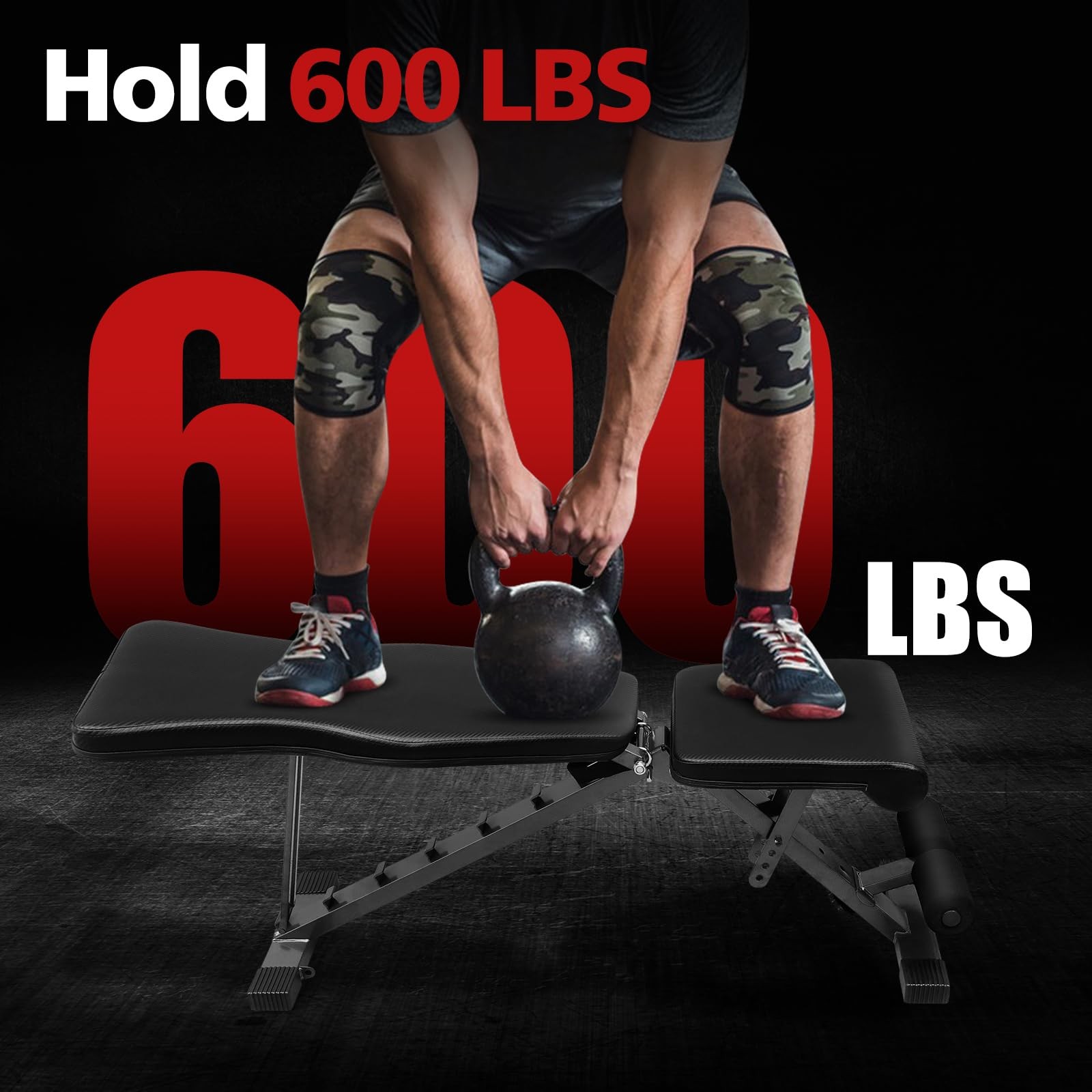 Adjustable & Foldable Weight Bench Press, Decline Bench for Dumbbell Exercise...
