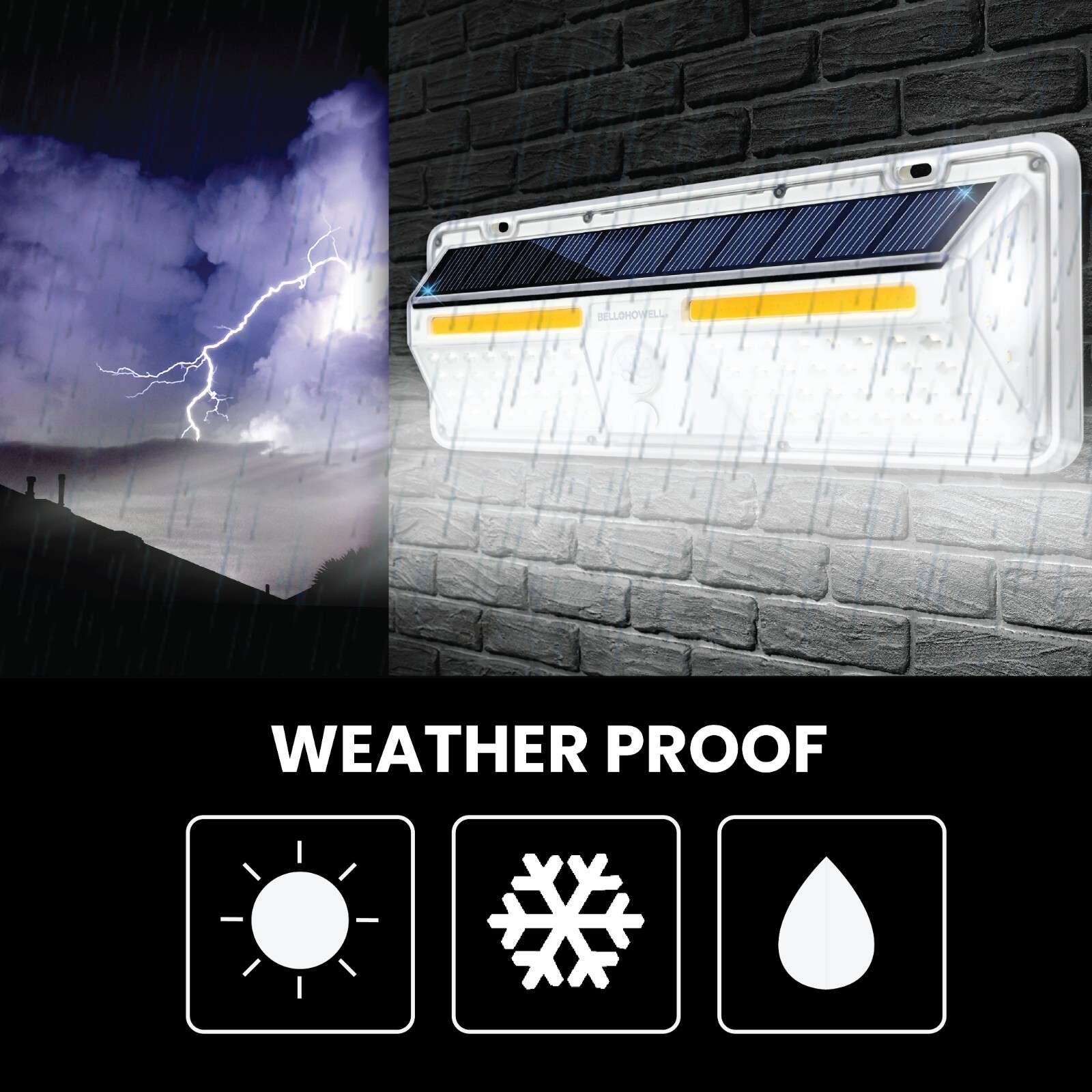 Bell + Howell Solar Bionic Outdoor with Motion Sensor XL Wall Light