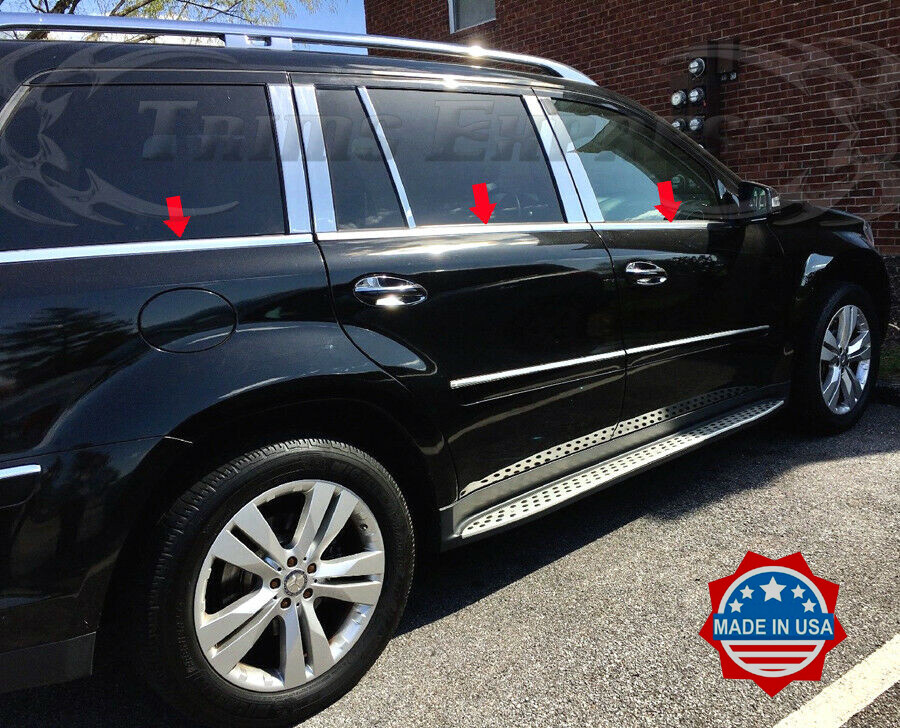 2007-2012 Mercedes GL320 GL350 GL450 Window Sill Trim Stainless Steel X164