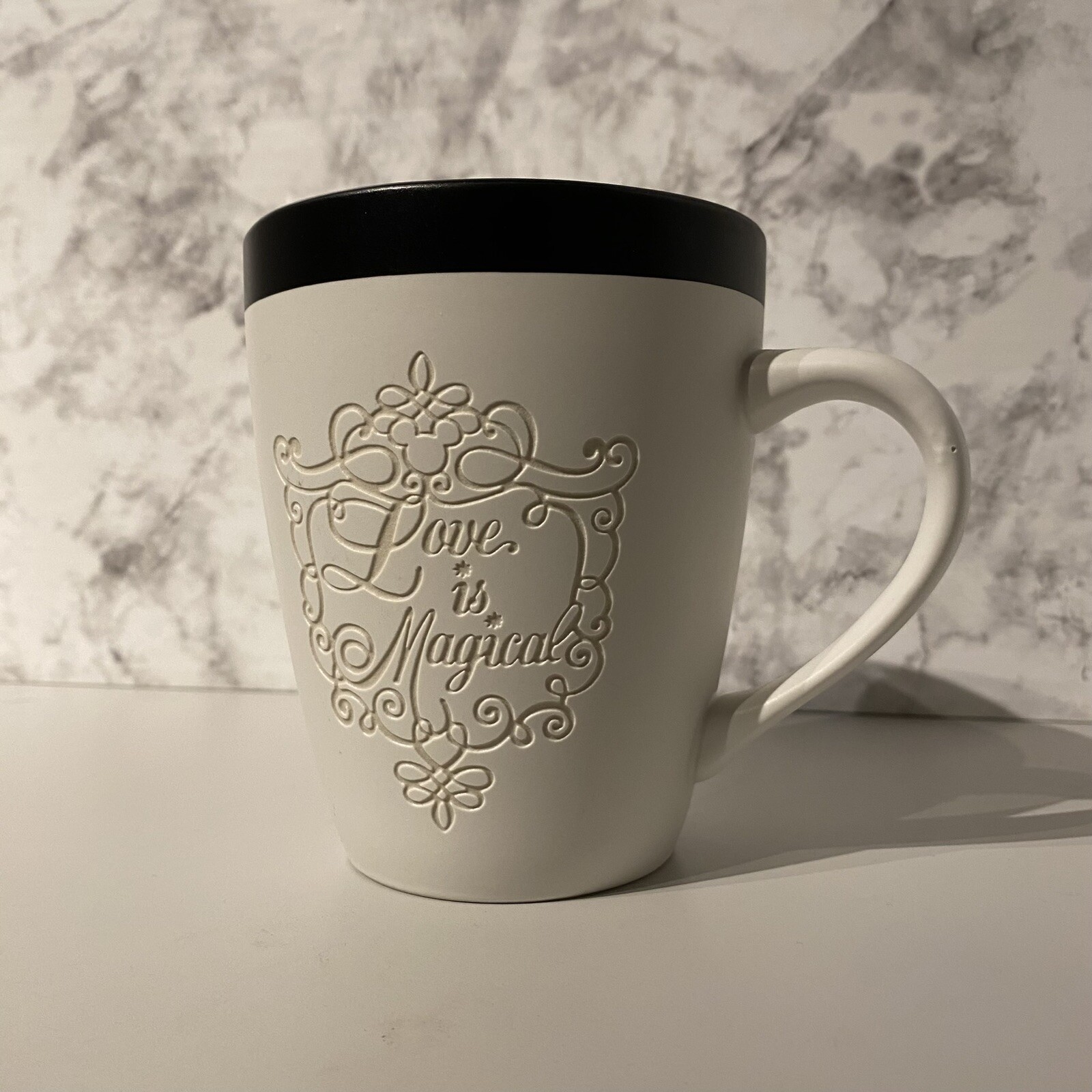Disney Mrs. Wedding Mug "I Do" Black & White Ceramic