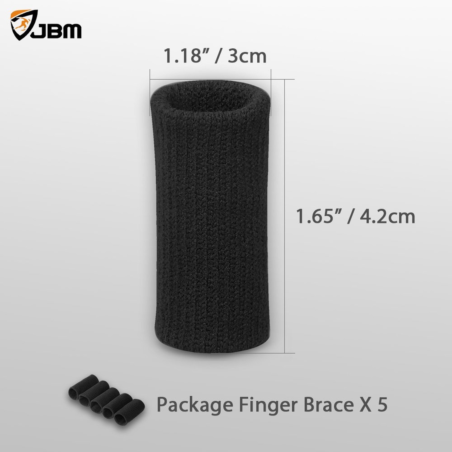 JBM Finger Sleeves 5Pack Sport Finger Brace Protector Compression Sleeve for ...
