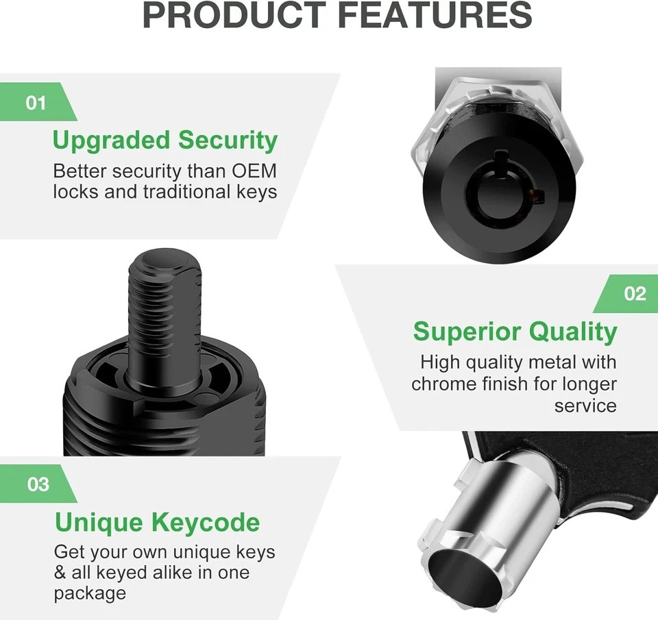 2 Pack Keyed Alike RV Storage Locks with Keys for Cabinets and Tool Boxes