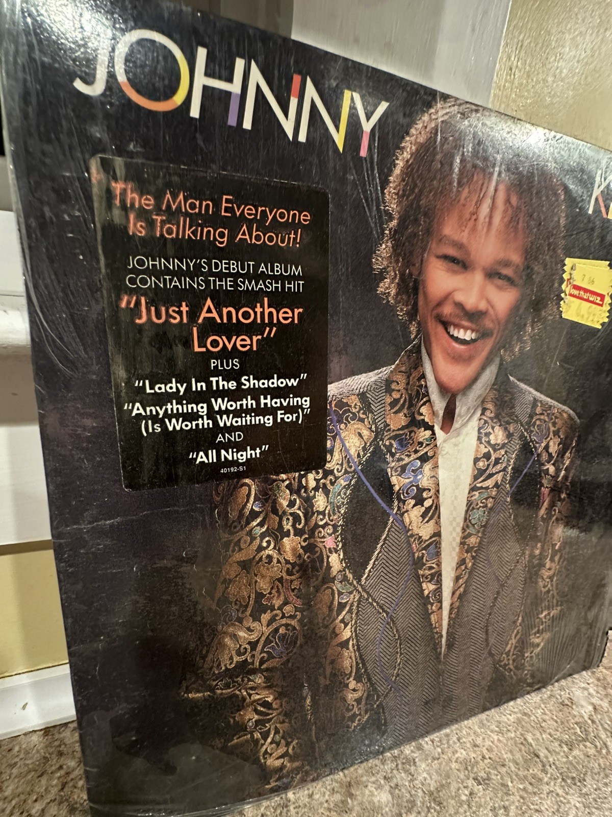 JOHNNY KEMP- Self Titled- Vinyl LP 1986 Orig Lyric Sleeve-Orig Shrink & Hype