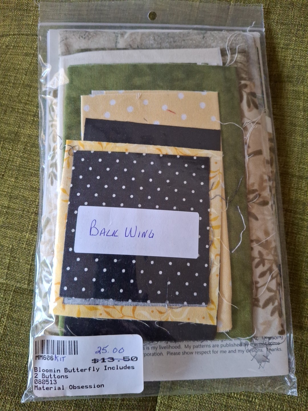 Patch Abilities Bloomin' Butterfly Pattern Kit 6x22