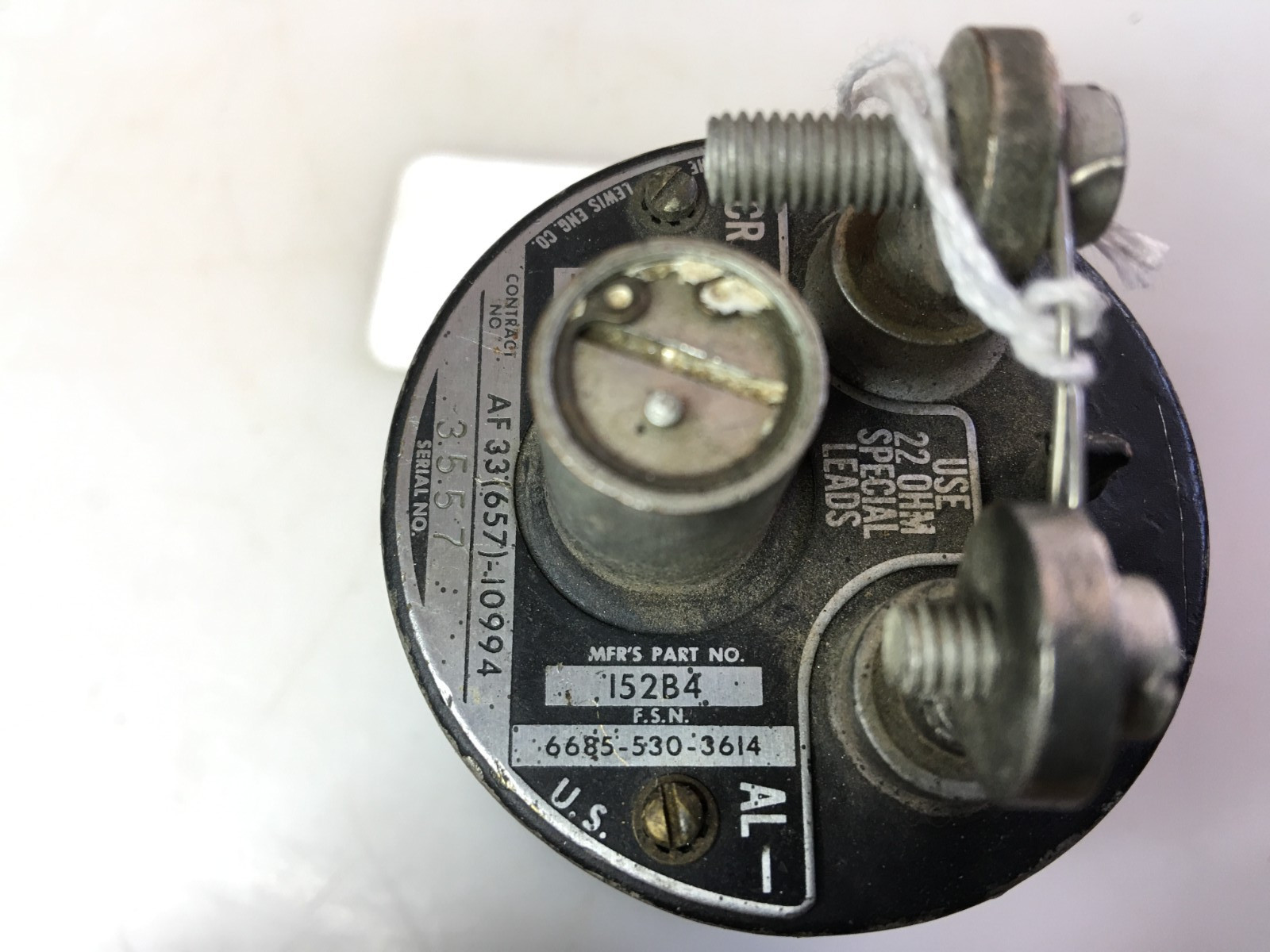 Lewis Engineering Exhaust Temperature Gauge 152B4 Untested