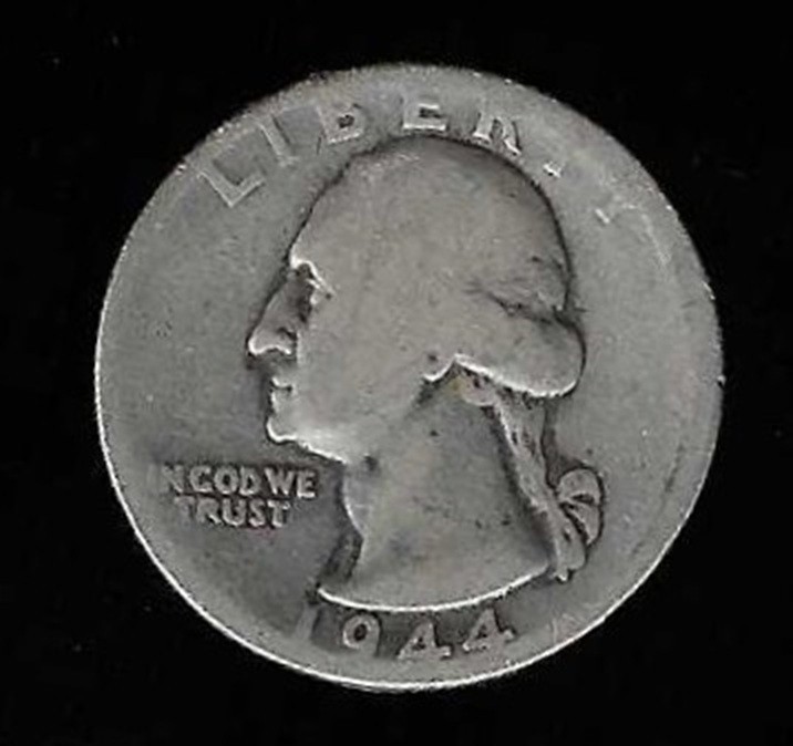 1944 D WASHINGTON QUARTER - GOOD