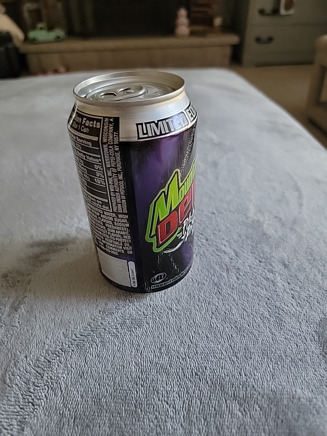Mountain Dew Pitch Black Can - Limited Edition - Pop-top Unopened empty can