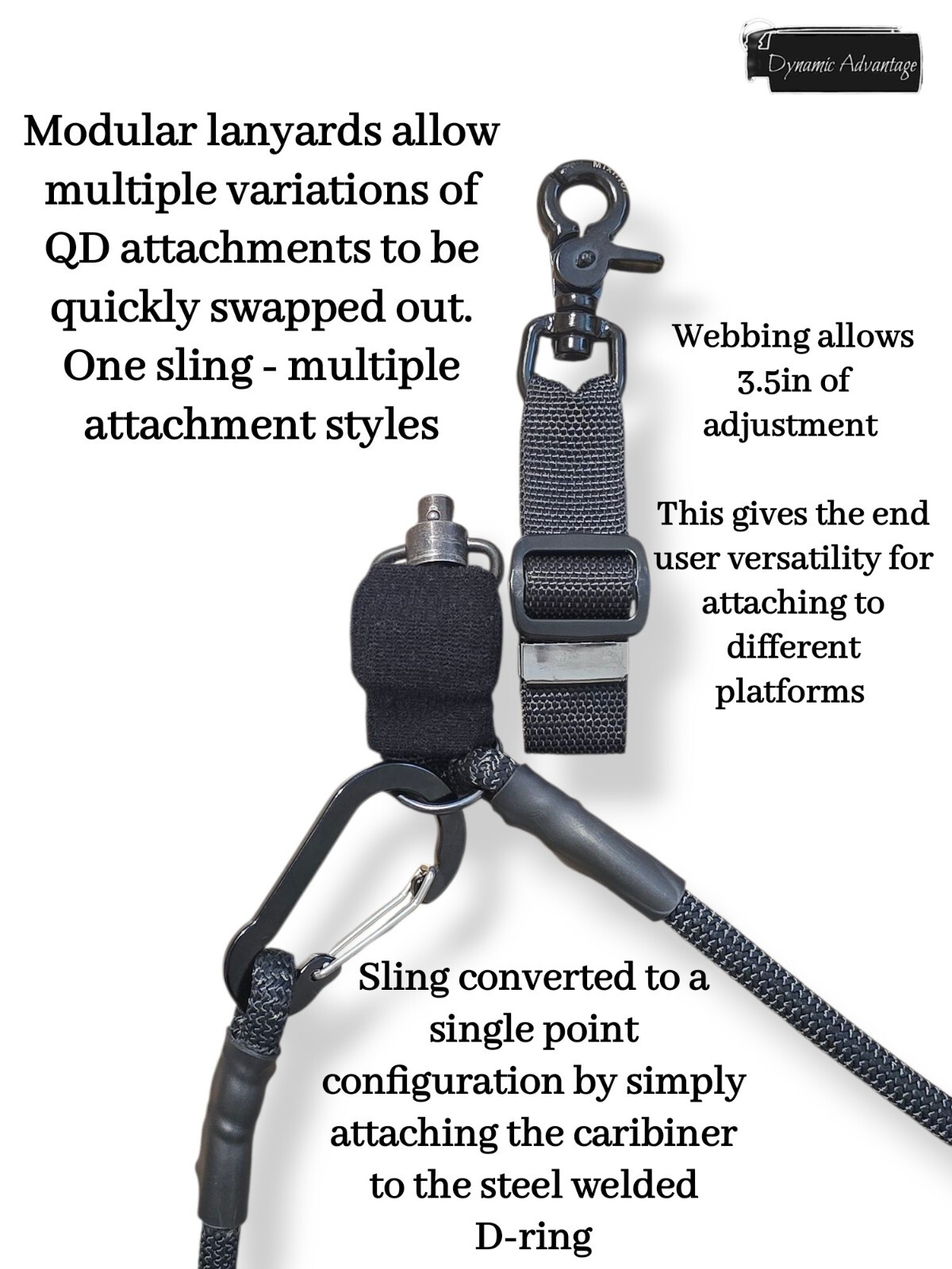 Dynamic Advantage PCC PDW Subgun QD socket, modular single point sling
