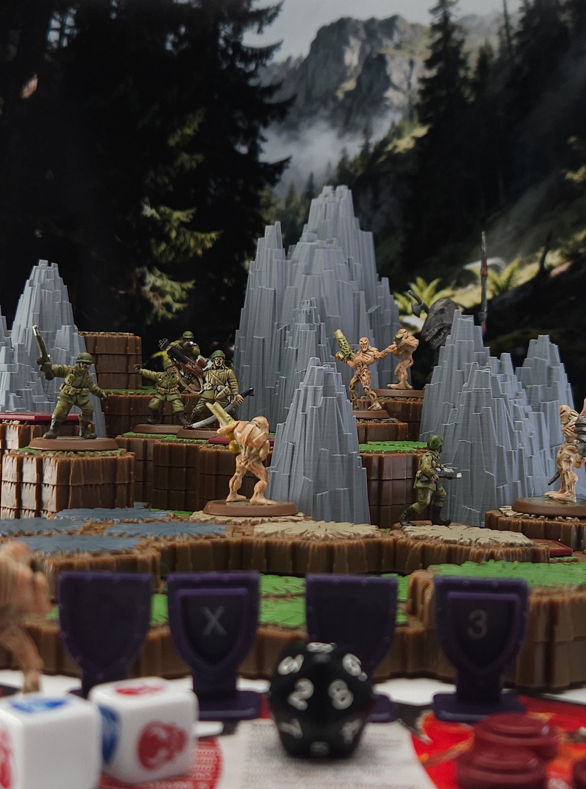 Deeproot Awakened - Outcroppings (Set of 6) for Heroscape