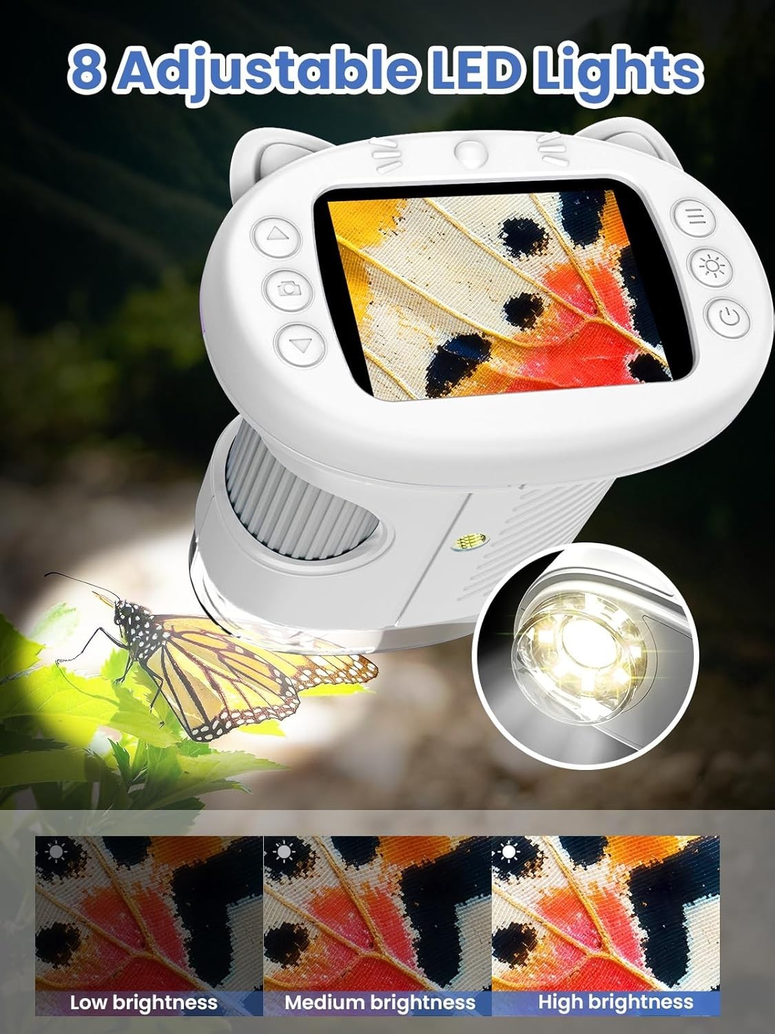 Educational Digital Microscope for Kids - 2.4 Inch Screen & 200 Photo Storage