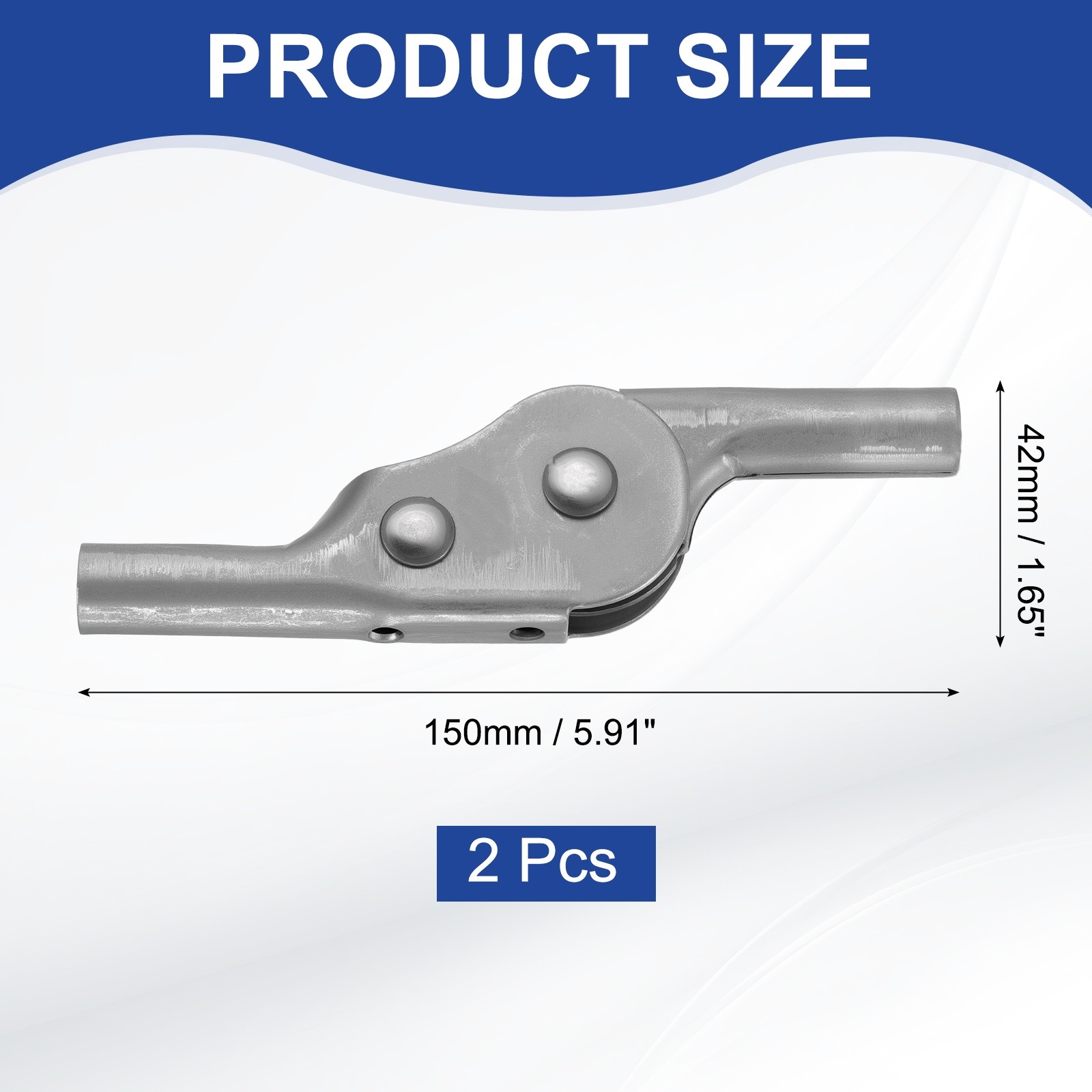 2Pcs Adjustable Sofa Hinge, 180 Degree Reverse 5 Gear Support Joint for Sofa