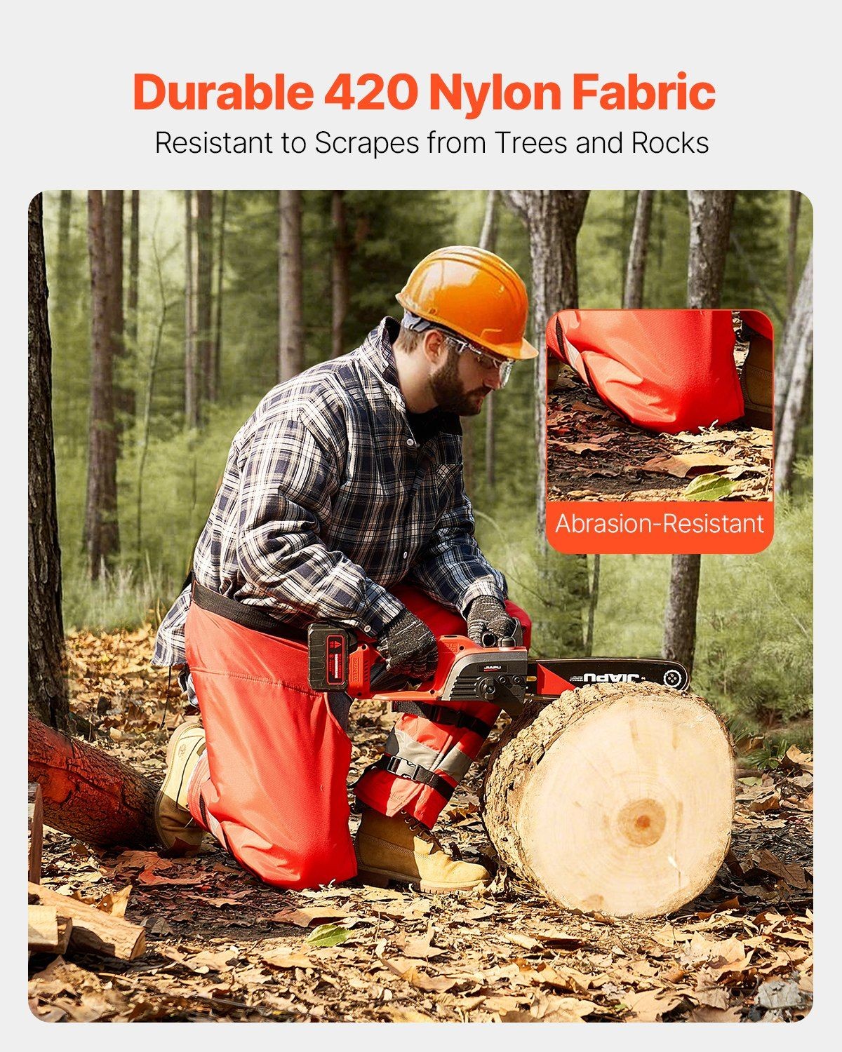 8-Layer Apron-Style 39.7in Chainsaw Chaps Class D Ultimate Guard