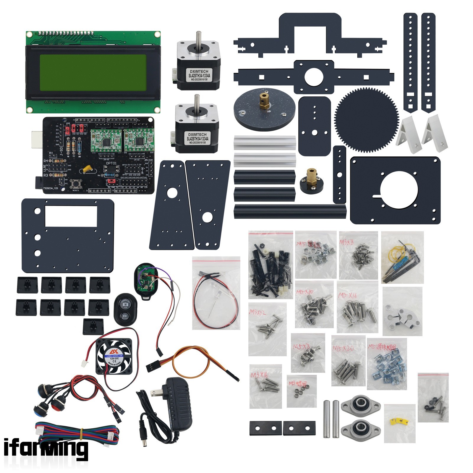 3D Scanner Unassembled 3D Laser Scanner DIY Kit Supports Phones and Cameras