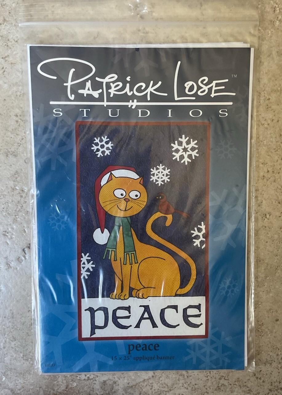 Quilting Pattern ….  “ Peace “ Cat By Patrick Lose Studios 15 “ X 25” …Appliqué